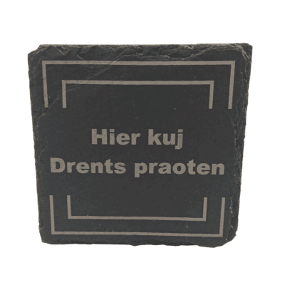 Leistienen tegelie Hier kuj Drents praoten Huus van de Taol