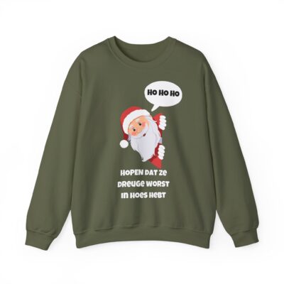 Kersttrui 'Ho Ho Ho Hopen dat ze dreuge worst in hoes hebt'