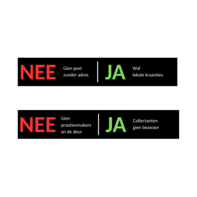 Drentse brievenbusstickers Huus van de Taol