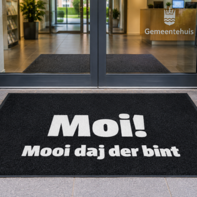 Schoonloopmat liggend Moi Mooi daj der bint Huus van de Taol